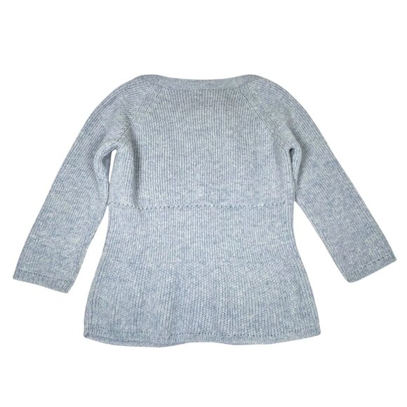 Vintage Prada Wool Cardigan SZ 6  Blue Fitted Preppy Luxury Old Money Preppy - Picture 4 of 12